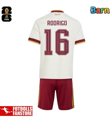 Spanien Rodri Hernandez #16 Bortatröja Barn VM 2026 Kortärmad (+ Korta byxor)